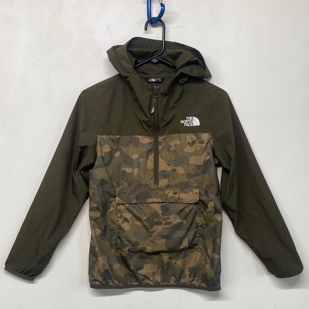 The North Face Camo Anorak Windwall Waterproof Jacket Youth 14/16 Women’s Small